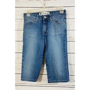 Gap Bootcut Womens Blue Jean Shorts Sz 1 Long Denim Ladies Capris 14” Inseam